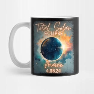 Total Solar Eclipse 2024 Maine Art Science Men Women Kids Mug